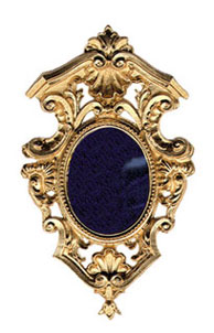 Dollhouse Miniature Gold Framed Mirror